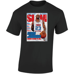 Slam Magazine Issue 71 Lebron James Popular Basketball Magazine Grunge Look Retro Graphic Unisex Soft Cotton Black T Shirt