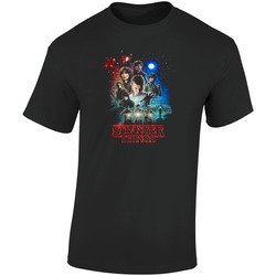 Stranger Things Sci Fi Horror 80s Cul Classic Tv Show Retro Graphic Unisex Soft Cotton Black T Shirt