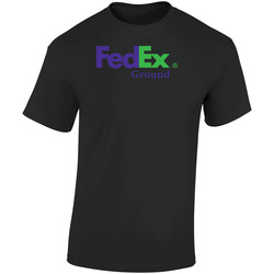 Fedex Ground Shipping Company Logo Retro Graphic Unisex Soft Cotton Black T Shirt