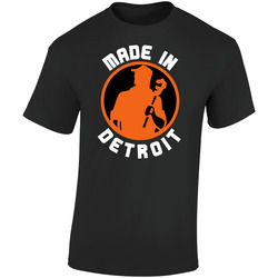 Made In Detroit Muscle Car Vintage Retro Graphic Unisex Soft Cotton Black T Shirt
