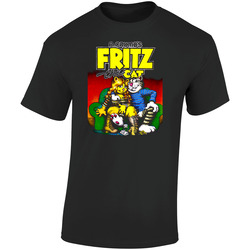 Fritz The Cat Retro Graphic Unisex Soft Cotton Black T Shirt
