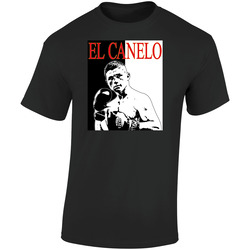 Saul Alvarez Mexico Boxing Champ El Canelo Retro Graphic Unisex Soft Cotton Black T Shirt