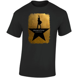 Hamilton Distressed Movie Retro Graphic Unisex Soft Cotton Black T Shirt