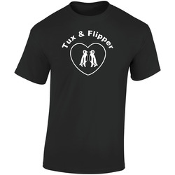 Tux And Flipper Funny Parks And Recreation Popular Tv Show Retro Graphic Unisex Soft Cotton Black T Shirt