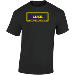 Luke I Am Your Father Funny Parody Retro Graphic Unisex Soft Cotton Black T Shirt