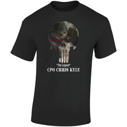 Cpo Chris Kyle Mens Retro Graphic Unisex Soft Cotton Black T Shirt
