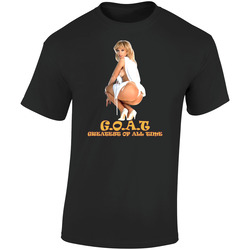 Nina Hartley Goat Retro Graphic Unisex Soft Cotton Black T Shirt
