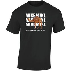 Mike Mike Mike Guess What Day It Is Funny Commercial Retro Graphic Unisex Soft Cotton Black T Shirt