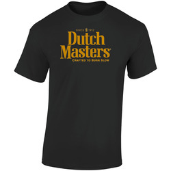 Dutch Masters Cigars Blunt Cannabis Tobacco 420 Friendly Fan Retro Graphic Unisex Soft Cotton Black T Shirt