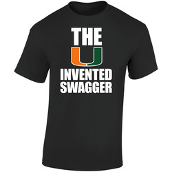 The U Invented Swagger Miami Canes Lewis Reed College Retro Graphic Unisex Soft Cotton Black T Shirt