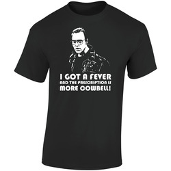 Saturday Night Live Snl Fever More Cowbell Retro Graphic Unisex Soft Cotton Black T Shirt