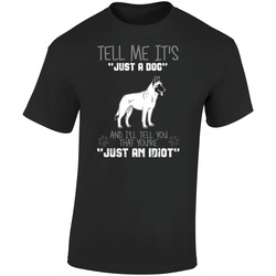 Tell Me Its Just A Dog Idiot Belgian Malinois Retro Graphic Unisex Soft Cotton Black T Shirt