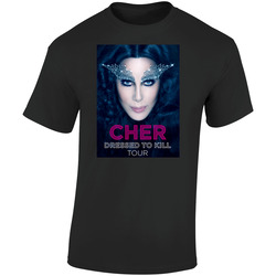 Cher#2-b200tg Retro Graphic Unisex Soft Cotton Black T Shirt