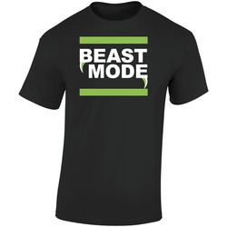 Beast Mode Marshawn Lynch Seattle Running Back Football Retro Graphic Unisex Soft Cotton Black T Shirt