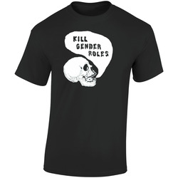 Kill Gender Roles Black Retro Graphic Unisex Soft Cotton Black T Shirt