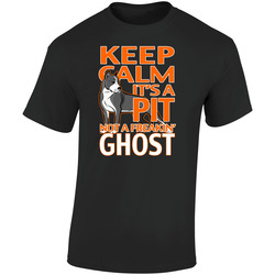 Keep Calm It's A Pit Not A Freakin Ghost Retro Graphic Unisex Soft Cotton Black T Shirt