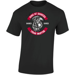 Sooners In Texas Retro Graphic Unisex Soft Cotton Black T Shirt