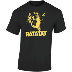 Ratatat Angry Cat House Retro Graphic Unisex Soft Cotton Black T Shirt