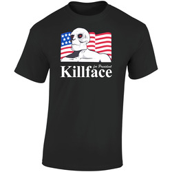 Frisky Dingo For President Retro Graphic Unisex Soft Cotton Black T Shirt