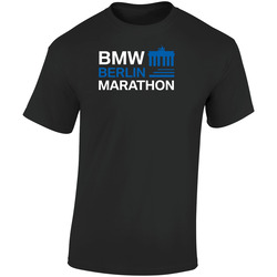 Bmw Berlin Marathon White Logo Pig In Retro Graphic Unisex Soft Cotton Black T Shirt