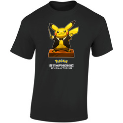 Pokemon Tee Symphonic Evolutions PokÃ©mon Retro Graphic Unisex Soft Cotton Black T Shirt