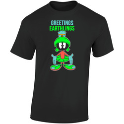 Marvin Retro Graphic Unisex Soft Cotton Black T Shirt