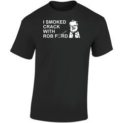 Profit Scandal Toronto Rob Ford Political City Crack Retro Graphic Unisex Soft Cotton Black T Shirt