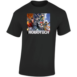 Robotech Anime Tv Show  Cool Fan Retro Graphic Unisex Soft Cotton Black T Shirt