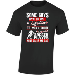 My Child is My Favorite Player Soccer Dad T Shirt - Gift for Dad Retro Graphic Unisex Soft Cotton Black T Shirt