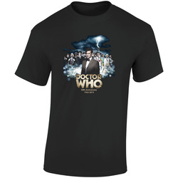 Doctor Who 50th Anniversary  Tv Retro Graphic Unisex Soft Cotton Black T Shirt