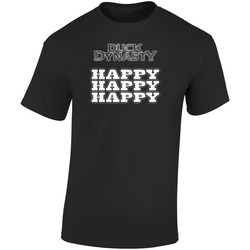 Duck Dynasty Happy Happy Retro Graphic Unisex Soft Cotton Black T Shirt