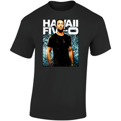 Hawaii Five O Action Drama T Show Retro Graphic Unisex Soft Cotton Black T Shirt