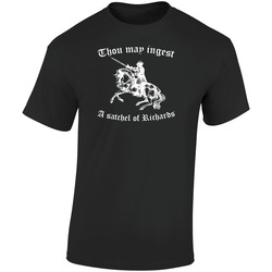Thou May Ingest A Satchel Of Richards Retro Graphic Unisex Soft Cotton Black T Shirt