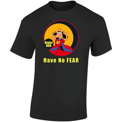 Have No Fear T Shirt Brave Underdog Movie Cartoon Comic Top Logo Tee Retro Graphic Unisex Soft Cotton Black T Shirt