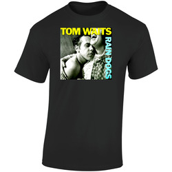 Rain Dogs 80s Album Tom Waits Retro Graphic Unisex Soft Cotton Black T Shirt
