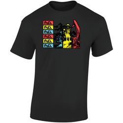 Flcl Fooly Cooly Japanese Anime Retro Graphic Unisex Soft Cotton Black T Shirt