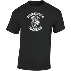 Sons Of Lombardi Green Bay Football Retro Graphic Unisex Soft Cotton Black T Shirt