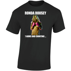 Ronda Rousey 7 Arms And Counting Retro Graphic Unisex Soft Cotton Black T Shirt