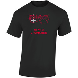 Possessed Seven Churches Retro Graphic Unisex Soft Cotton Black T Shirt