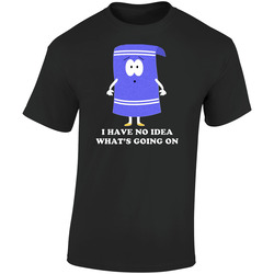 Southpark Towelie No Idea Retro Graphic Unisex Soft Cotton Black T Shirt
