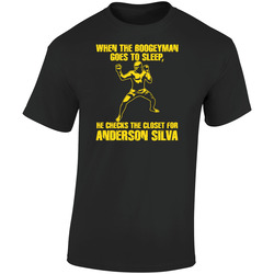 Anderson Silva Mma Ultimate Fighter Brazil Retro Graphic Unisex Soft Cotton Black T Shirt