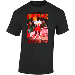 Retro Kansas City Football Christian Okoye Nigerian Nightmare Retro Graphic Unisex Soft Cotton Black T Shirt