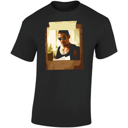 Leland Dog The Bounty Hunter Retro Graphic Unisex Soft Cotton Black T Shirt