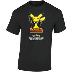 New Symphonic Evolution Pokemon Tee Retro Graphic Unisex Soft Cotton Black T Shirt