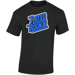 Rated Rookie Funny Cool Retro Graphic Unisex Soft Cotton Black T Shirt
