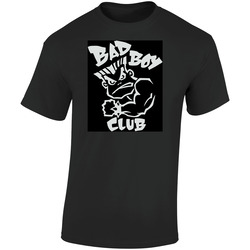 Black Bad Boy Club Retro Graphic Unisex Soft Cotton Black T Shirt