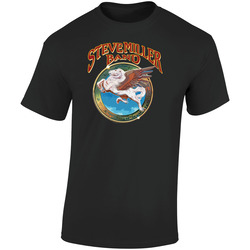 Steve Miller Music Band Retro Graphic Unisex Soft Cotton Black T Shirt