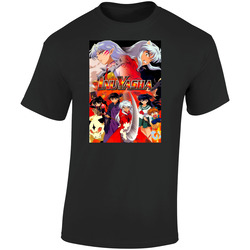 Inuyasha Anime Tv Show  Cool Fan Retro Graphic Unisex Soft Cotton Black T Shirt