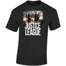 Justice League Movie Superhero Comic Cult Classic Retro Graphic Unisex Soft Cotton Black T Shirt