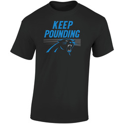 Keep Pounding Caroline Panthers 2 Football Tee Retro Graphic Unisex Soft Cotton Black T Shirt